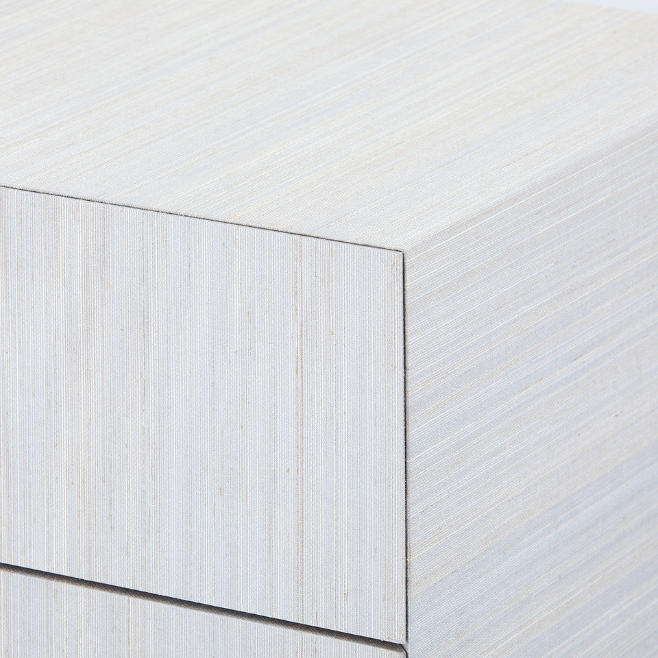 Madeline 3-Drawer Side Table  Platinum Shimmer