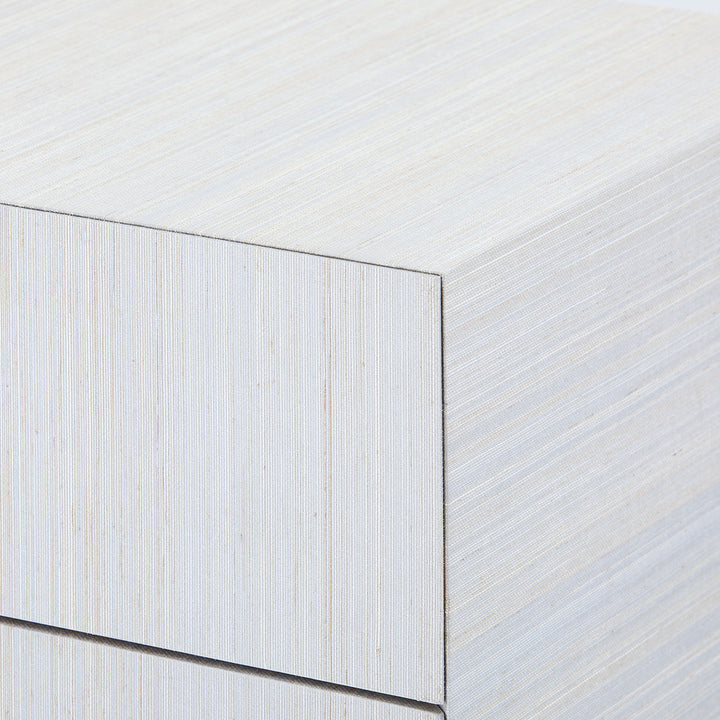 Madeline 3-Drawer Side Table  Platinum Shimmer