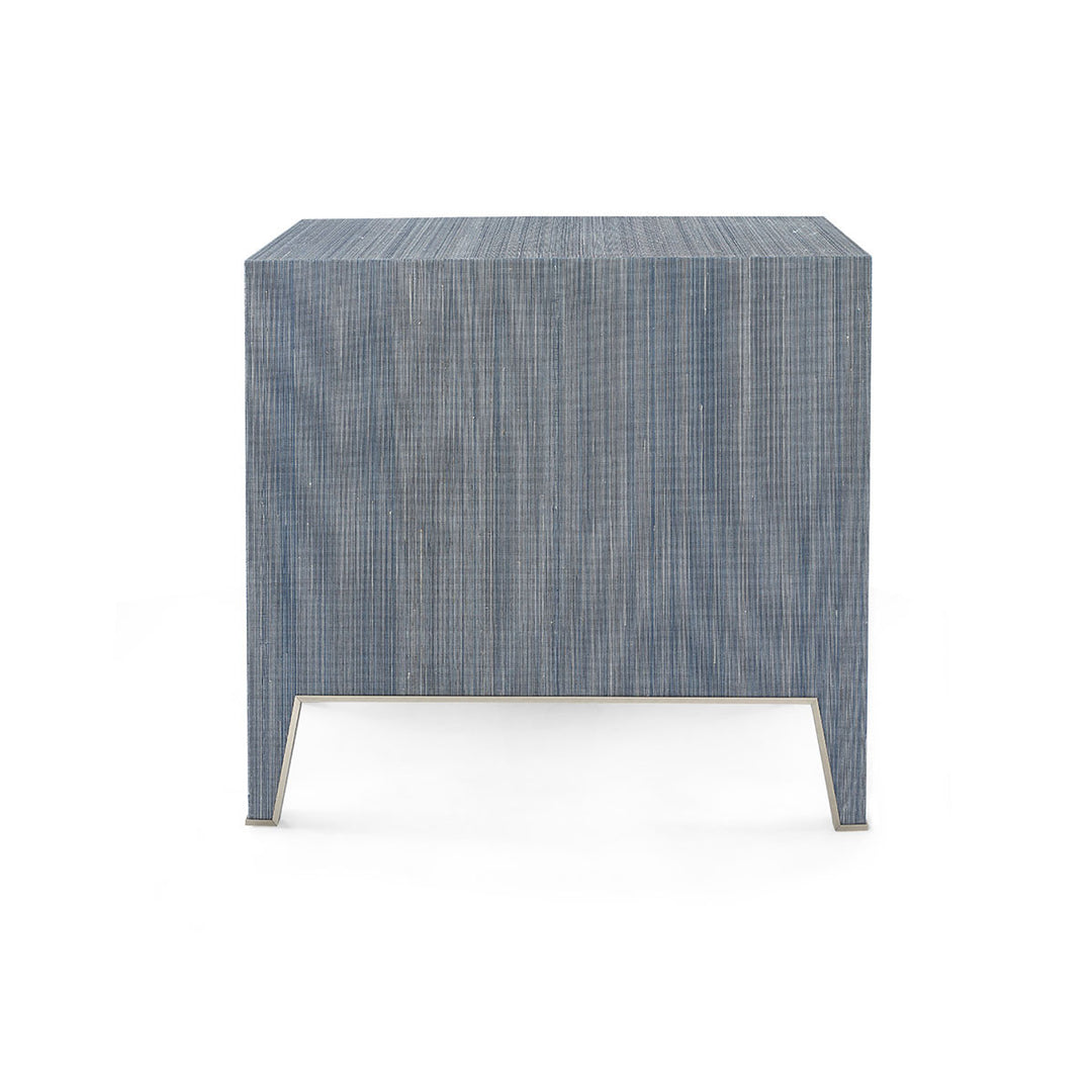 Madeline 3-Drawer Side Table Blue Shimmer