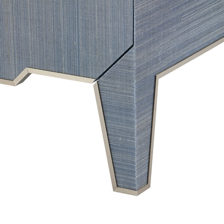 Madeline 3-Drawer Side Table Blue Shimmer