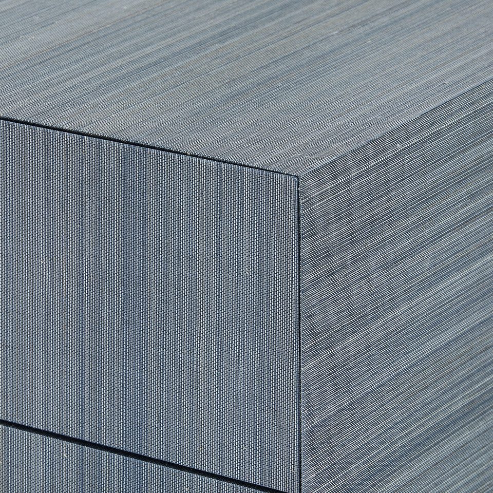 Madeline 3-Drawer Side Table Blue Shimmer
