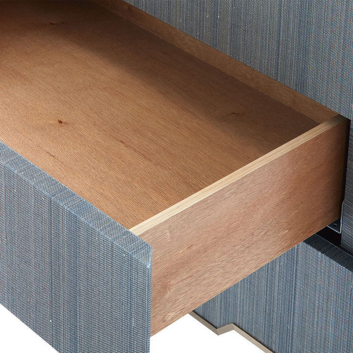 Madeline 3-Drawer Side Table Blue Shimmer