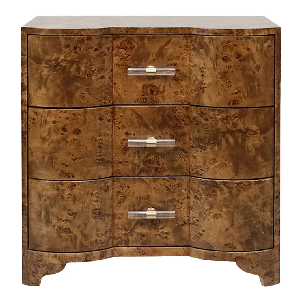 Calvin Side Table - Dark Burl Wood