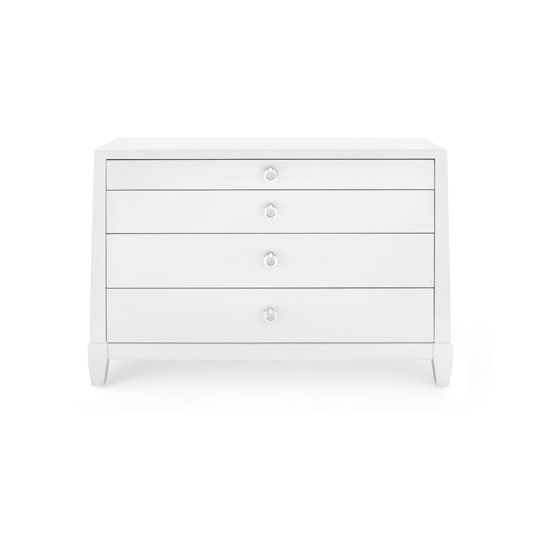 Madison Large 4-Drawer Chest - Chiffon White