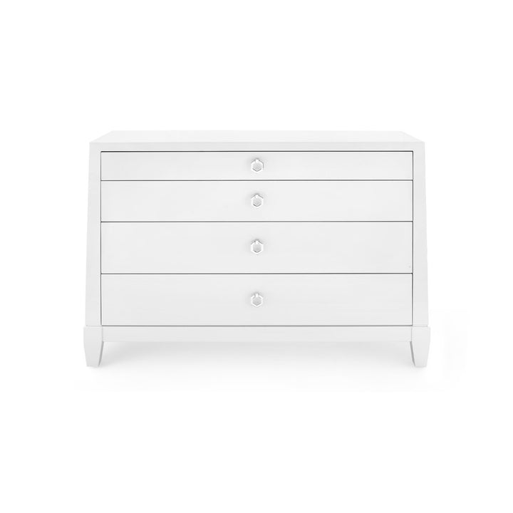 Madison Large 4-Drawer Chest - Chiffon White