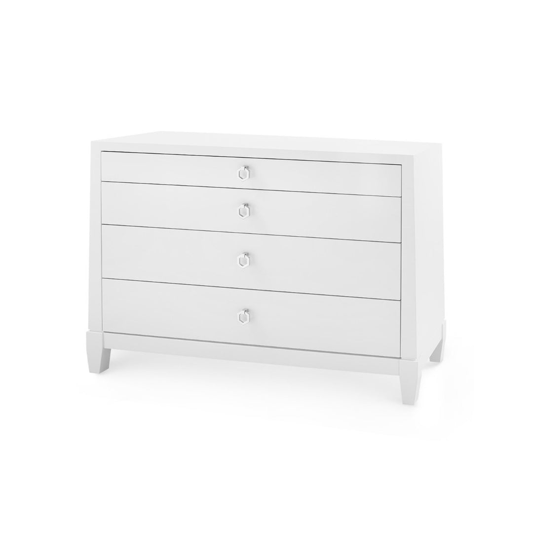 Madison Large 4-Drawer Chest - Chiffon White