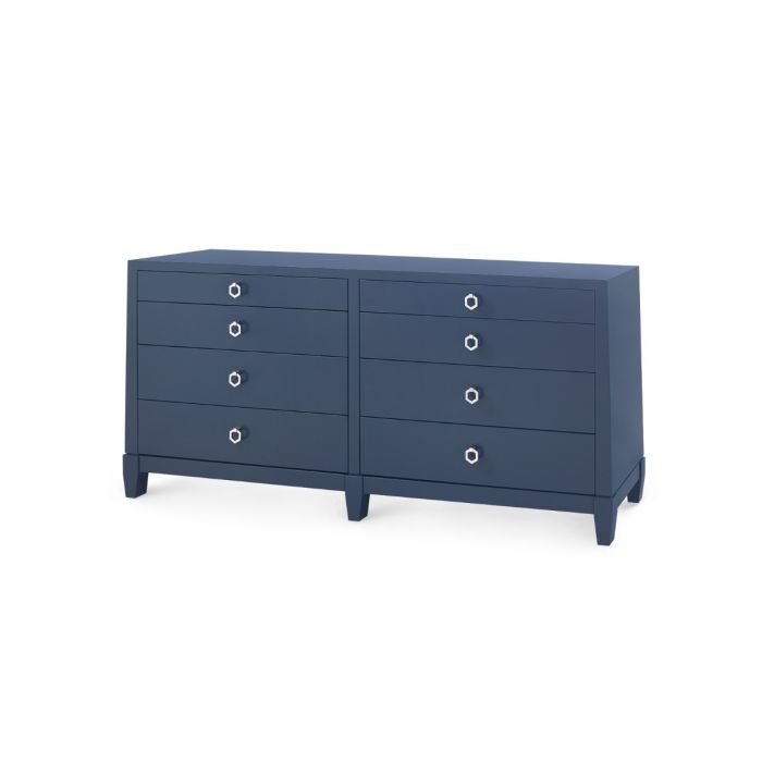 Madison 8-Drawer Chest - Navy Blue Lacquer