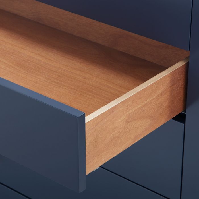 Madison 8-Drawer Chest - Navy Blue Lacquer