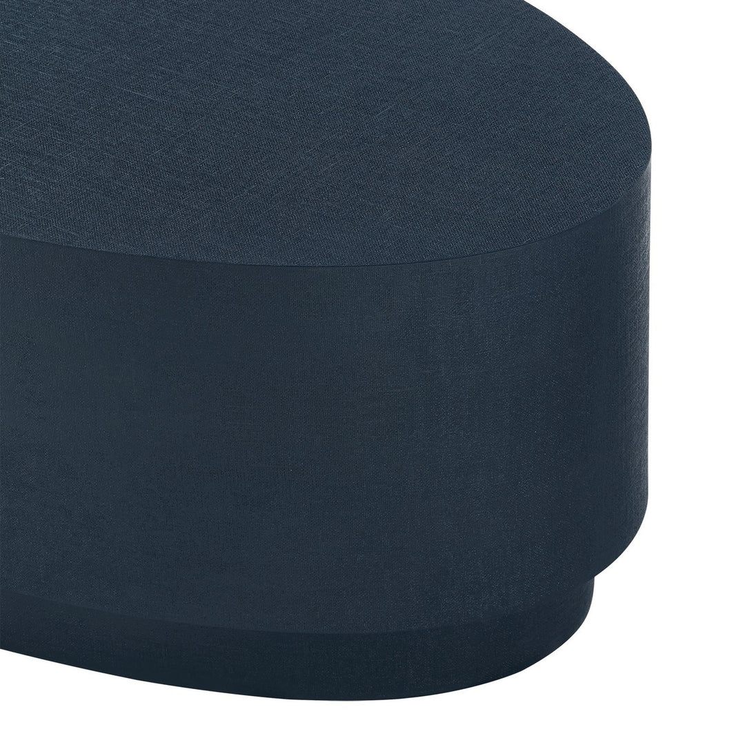Mila Oval Coffee Table - Blue Steel