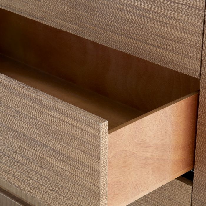 Ming Tall 6-Drawer Dresser - Flax Brown