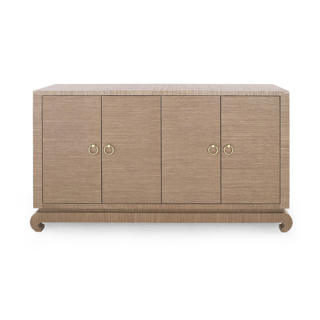 Meredith 4-Door Cabinet - Flax Brown