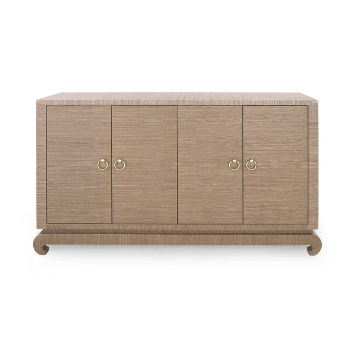 Meredith 4-Door Cabinet - Flax Brown
