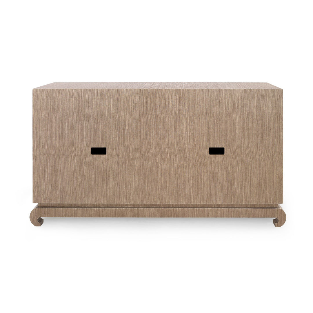 Meredith 4-Door Cabinet - Flax Brown