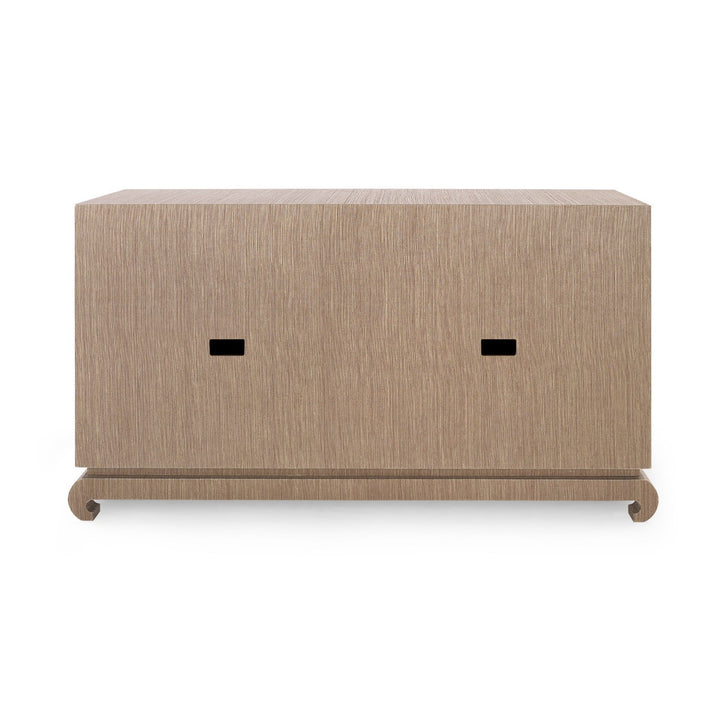 Meredith 4-Door Cabinet - Flax Brown