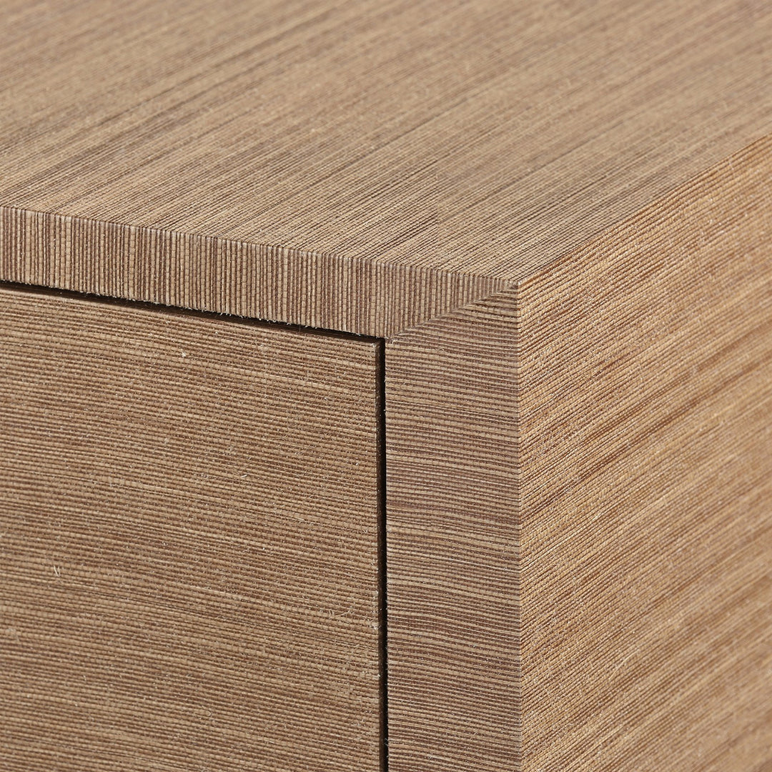 Meredith 4-Door Cabinet - Flax Brown