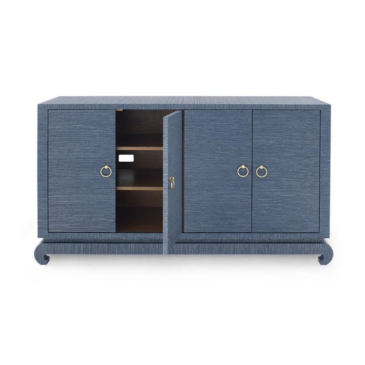 Meredith 4-Door Cabinet - Navy Blue
