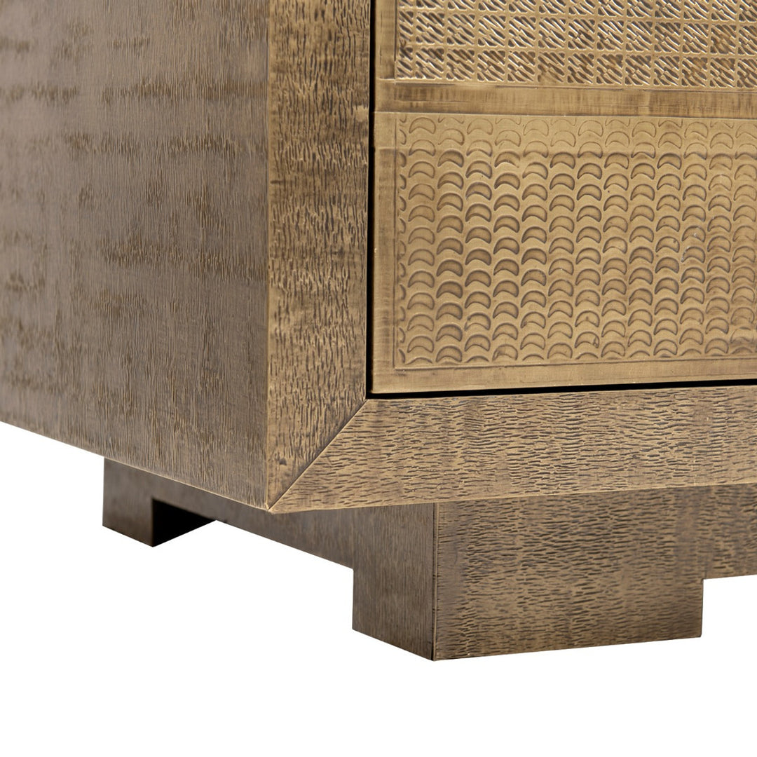Mark 4-Door Cabinet - Antique Brass