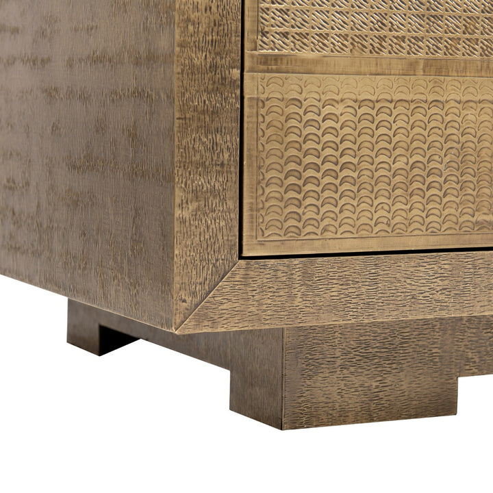 Mark 4-Door Cabinet - Antique Brass