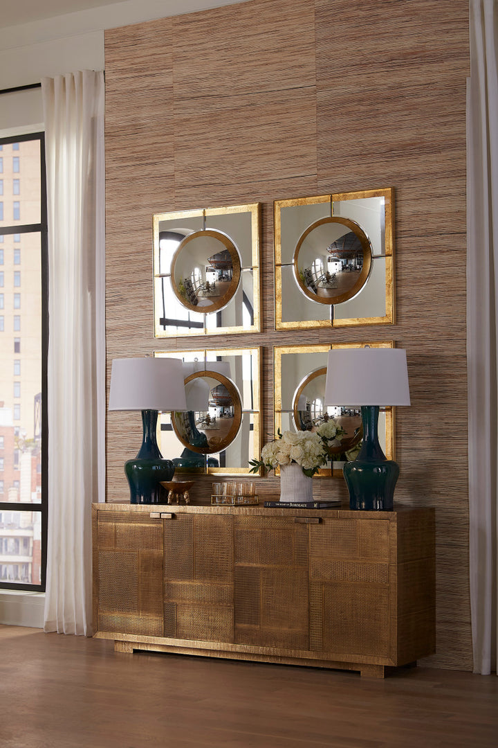 Mark 4-Door Cabinet - Antique Brass