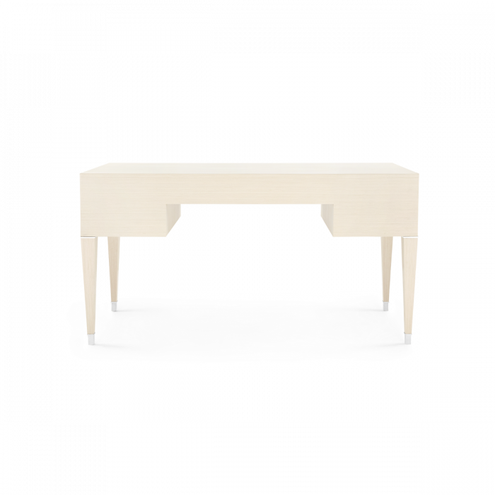 Morris Desk - Blanched Oak and Polished Nickel