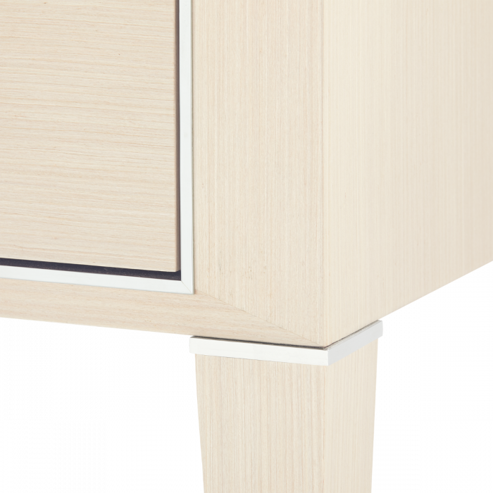 Morris Desk - Blanched Oak and Polished Nickel