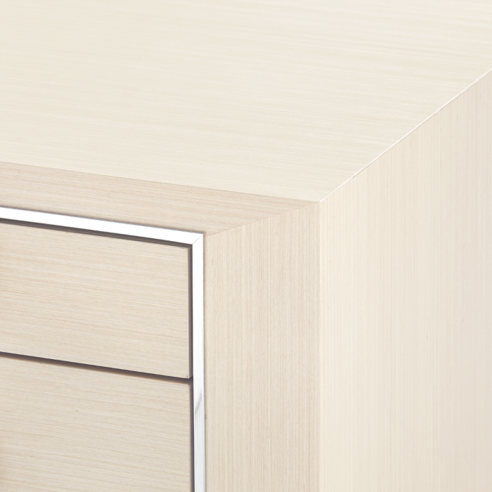 Morris Desk - Blanched Oak and Polished Nickel