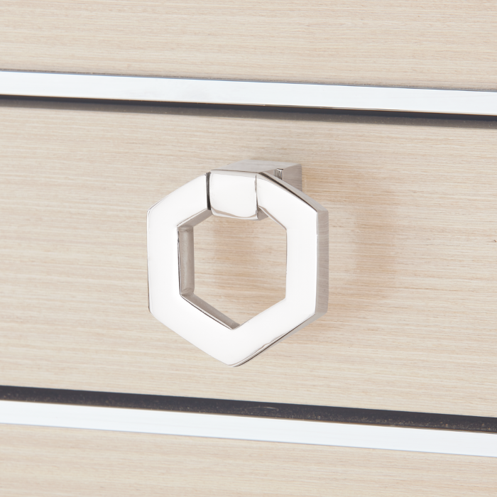 Morris Desk - Blanched Oak and Polished Nickel