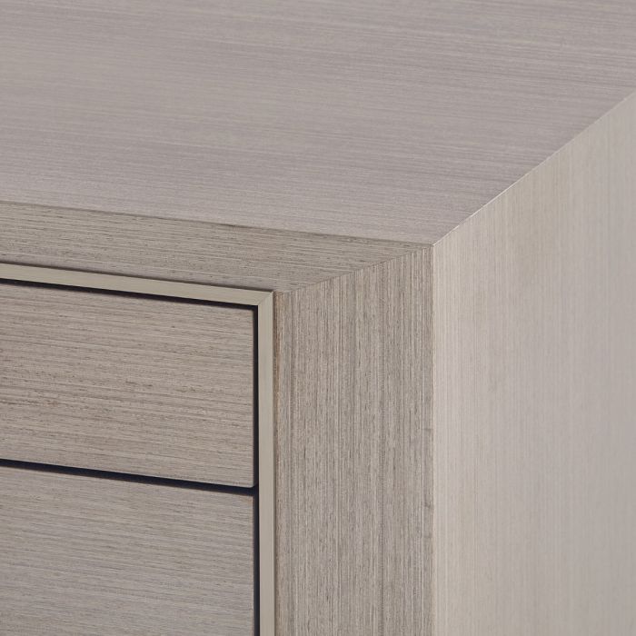 Morris Desk - Taupe Gray and Champagne