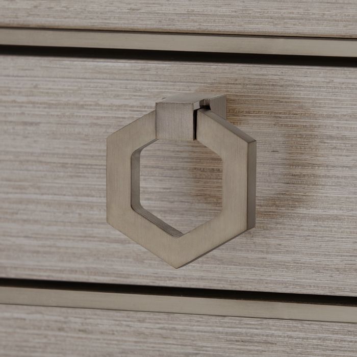 Morris Desk - Taupe Gray and Champagne