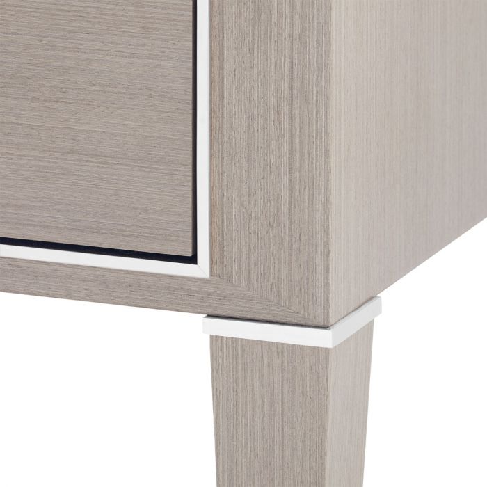 Morris Desk - Taupe Gray and Polished Nickel