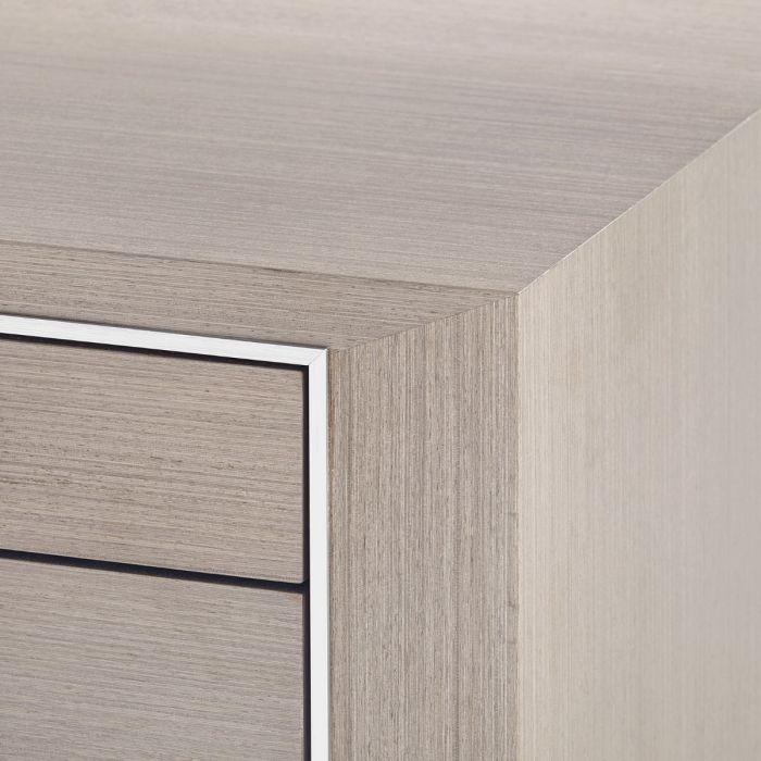 Morris Desk - Taupe Gray and Polished Nickel