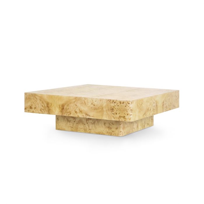 Norma Large Square Coffee Table - Burl