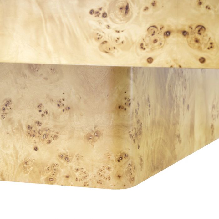 Norma Large Square Coffee Table - Burl