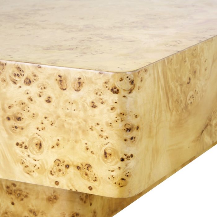 Norma Large Square Coffee Table - Burl