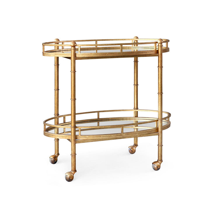 Normandy Bar Cart - Gold Leaf