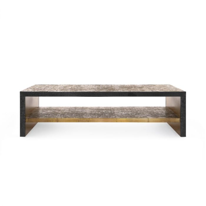 Odeon Coffee Table/Bench - Antique Brass and Dark Bronze