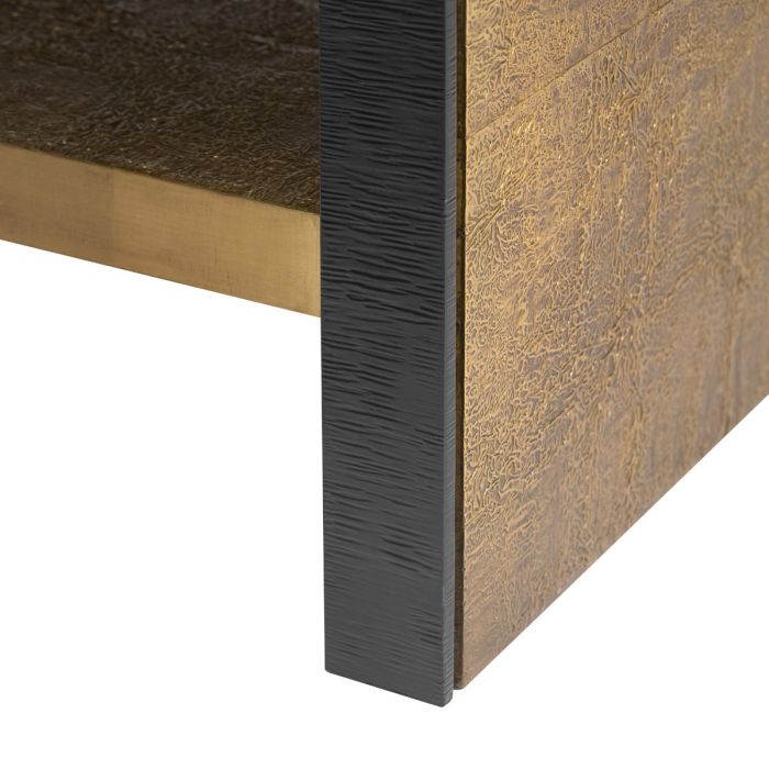 Odeon Coffee Table/Bench - Antique Brass and Dark Bronze