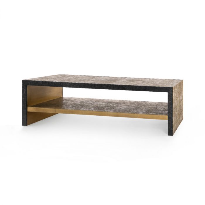 Odeon Coffee Table/Bench - Antique Brass and Dark Bronze