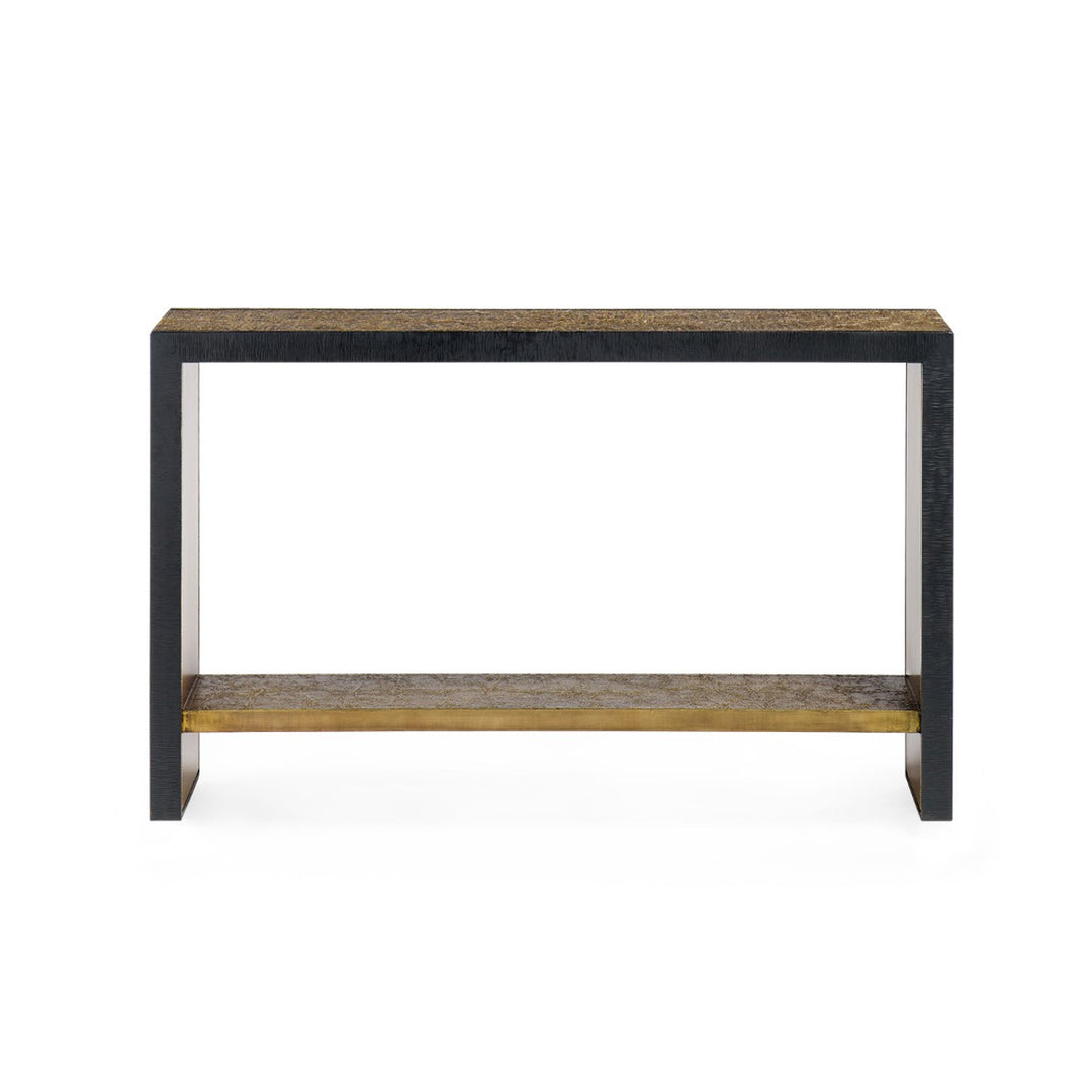 Odeon Console Table - Antique Brass and Dark Bronze