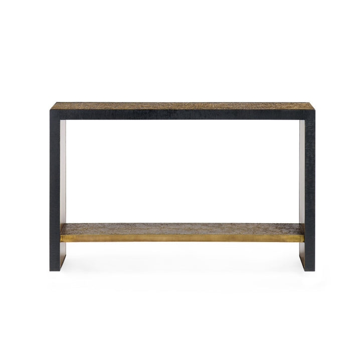Odeon Console Table - Antique Brass and Dark Bronze