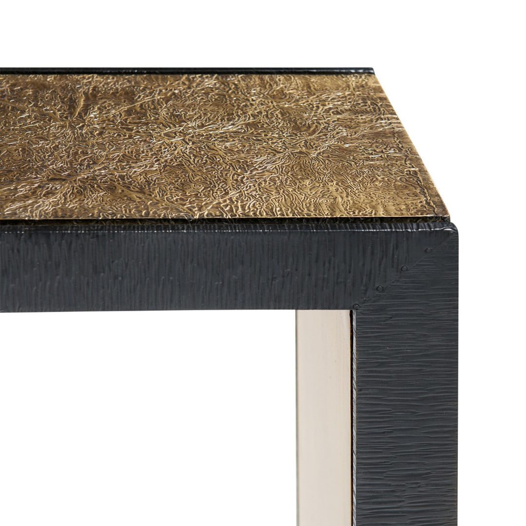 Odeon Console Table - Antique Brass and Dark Bronze