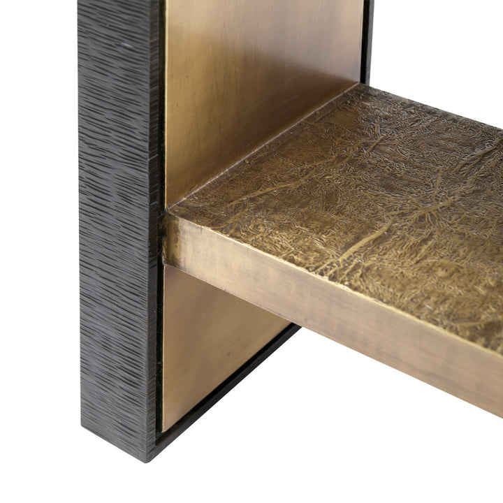 Odeon Console Table - Antique Brass and Dark Bronze