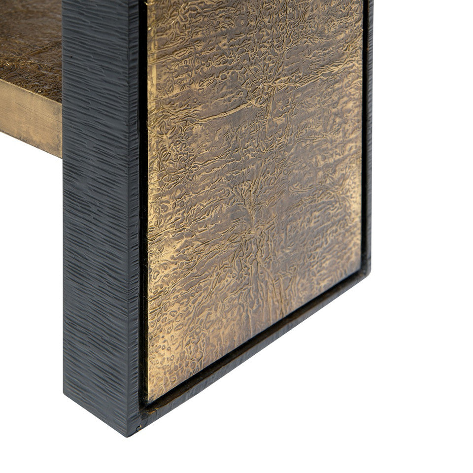 Odeon Console Table - Antique Brass and Dark Bronze