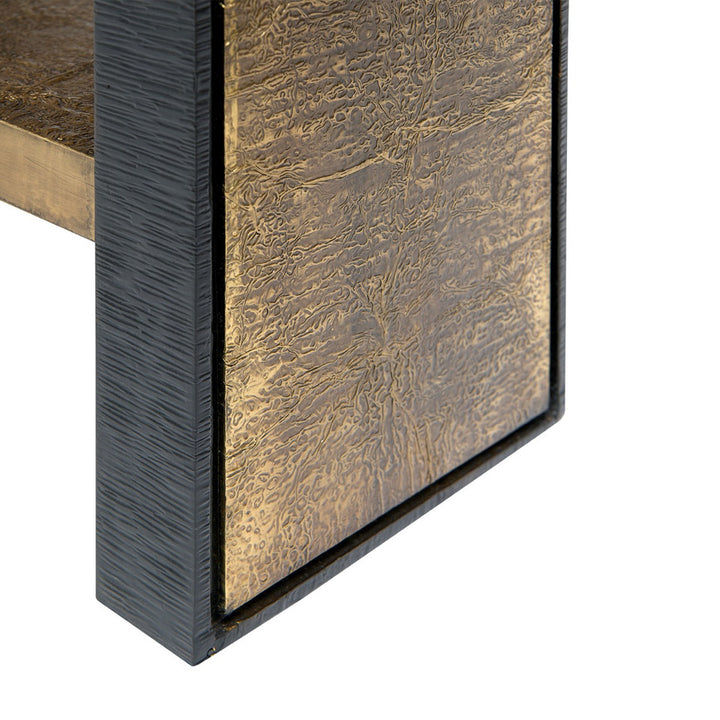 Odeon Console Table - Antique Brass and Dark Bronze