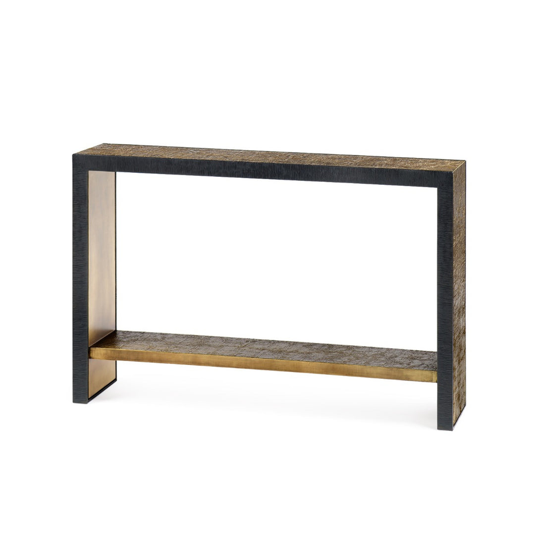 Odeon Console Table - Antique Brass and Dark Bronze
