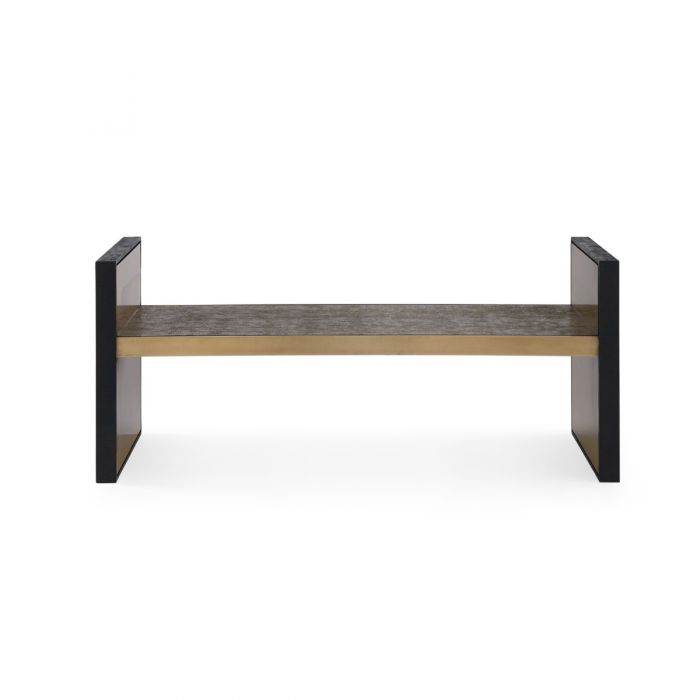 Odeon Large Bench/Coffee Table - Antique Brass and Dark Bronze