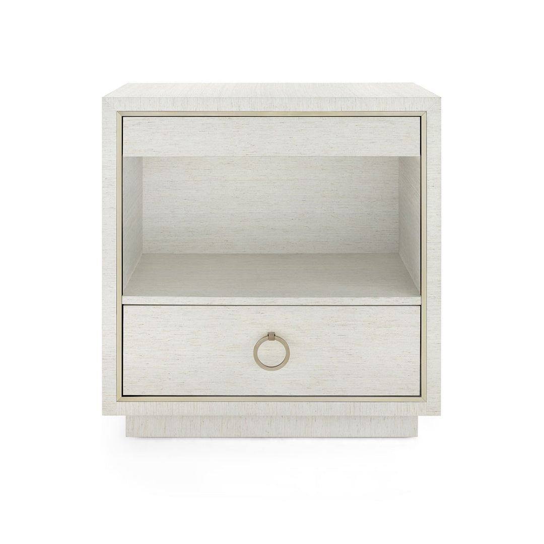 Parker 2-Drawer Side Table Silver Shiimmer