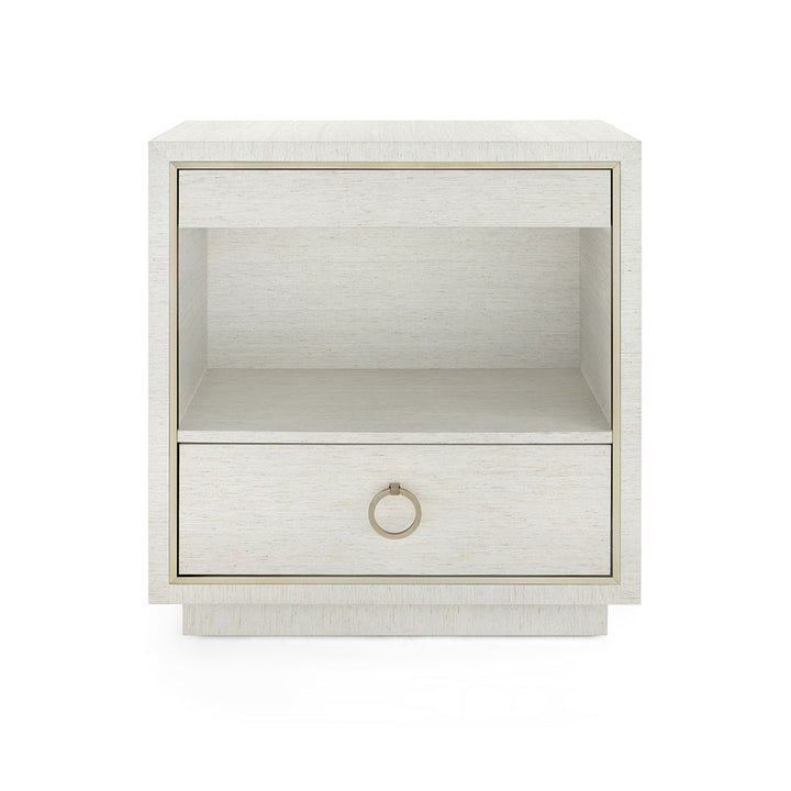 Parker 2-Drawer Side Table Silver Shiimmer