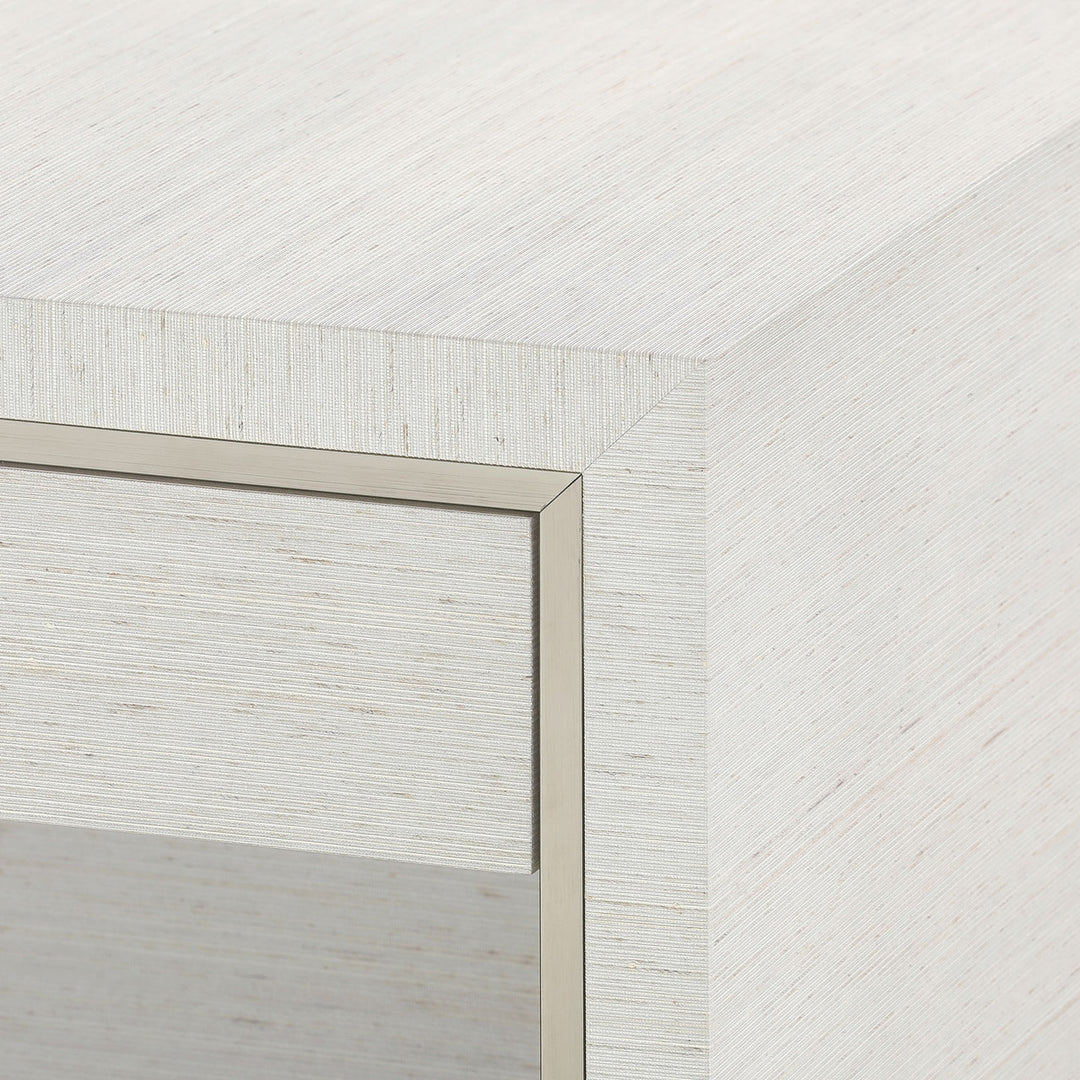 Parker 2-Drawer Side Table Silver Shiimmer