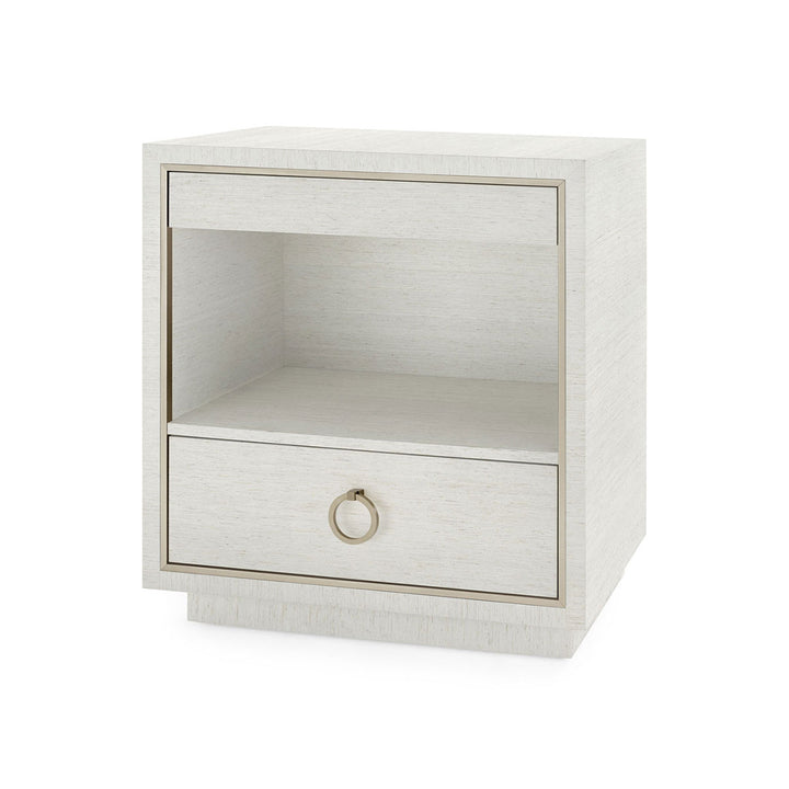Parker 2-Drawer Side Table Silver Shiimmer